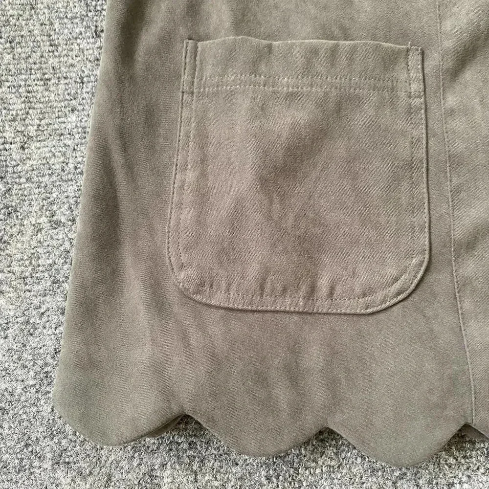 Roamans Womens Plus Shirt Jacket Scallop Hem 14W - Picture 8 of 12